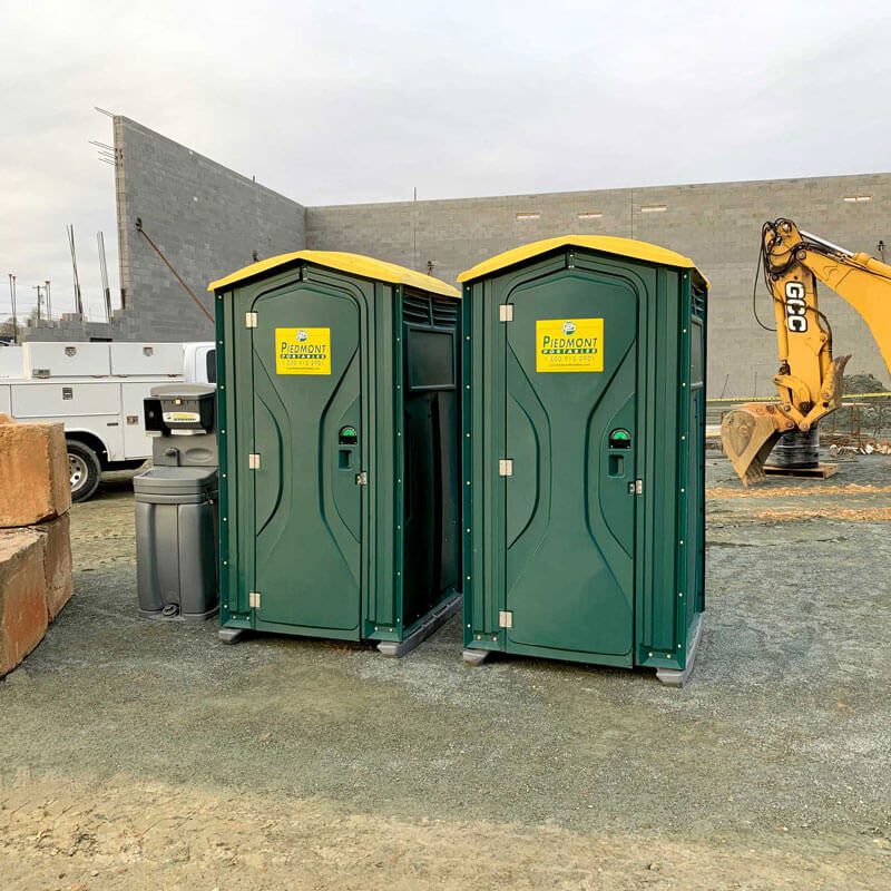 porta pottys at construction site